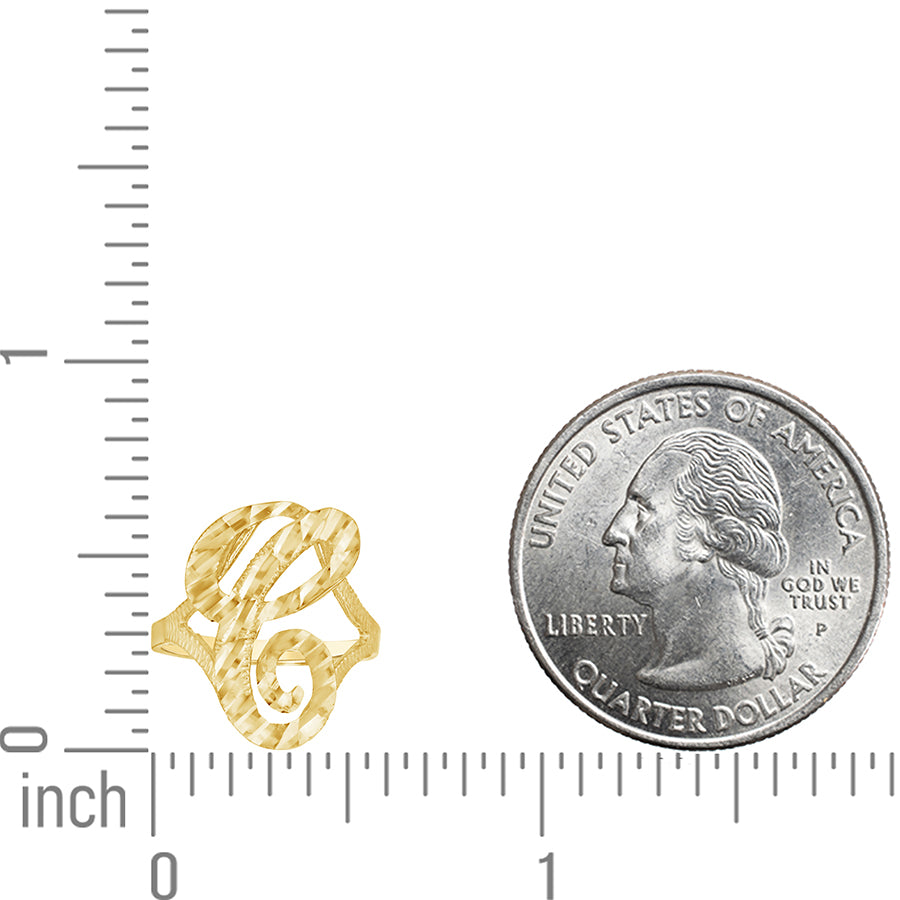 10Kt Initial Ring