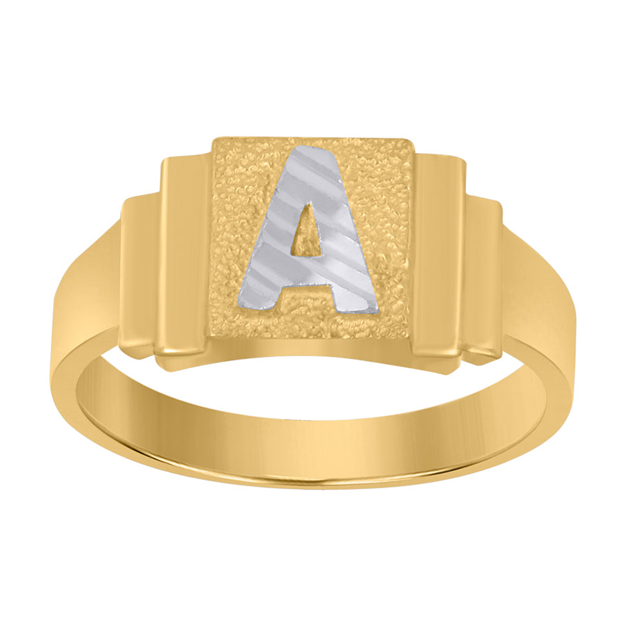 10Kt Gold Initial Letter Ring "A"