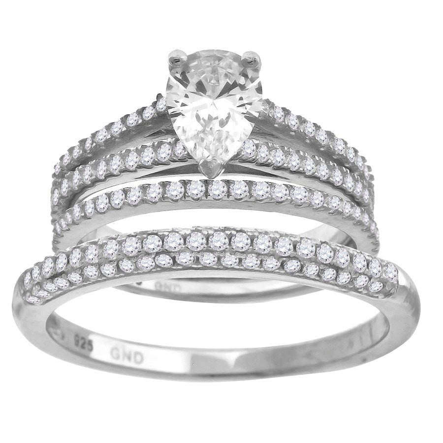 925 Trio Cz Ring