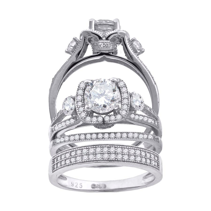 925 Trio Cz Ring