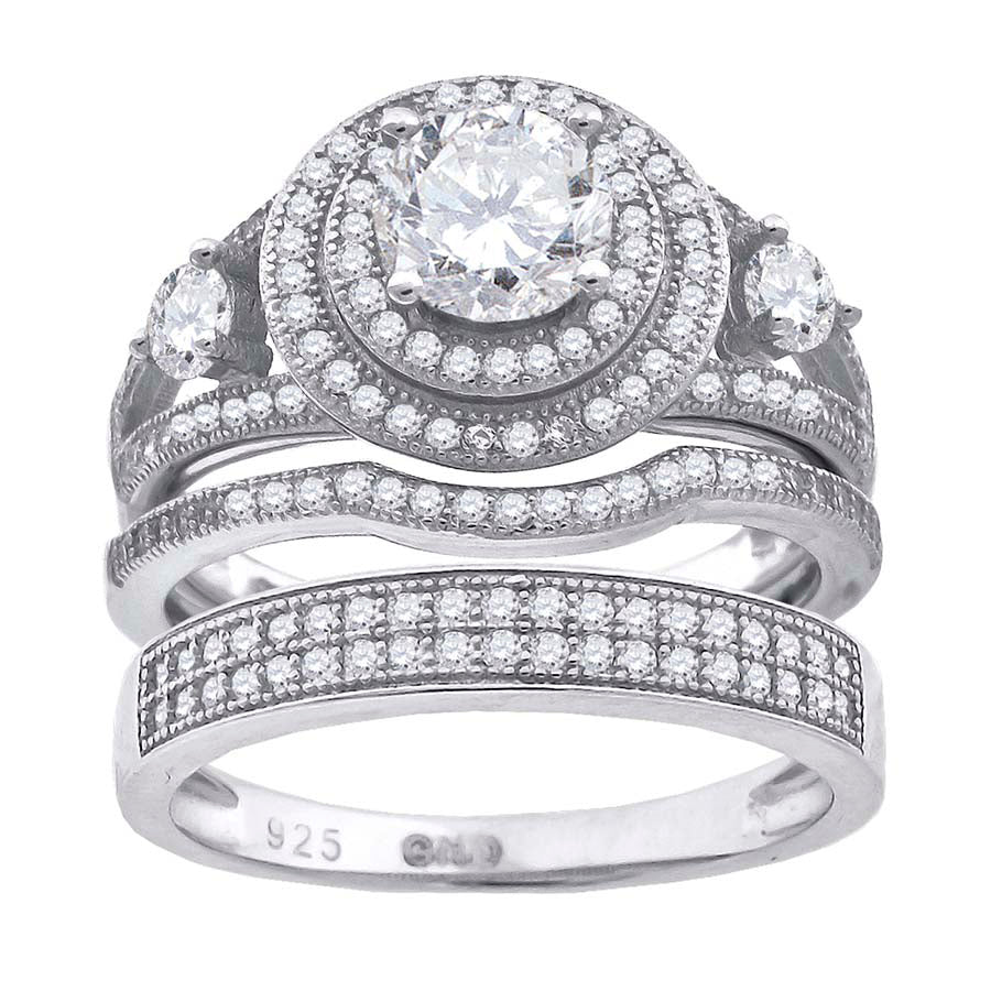 925 Trio Cz Ring
