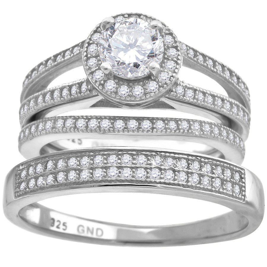 925 Trio Cz Ring