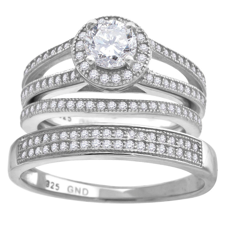 925 Trio Cz Ring