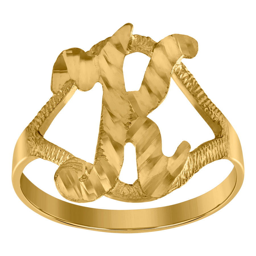 10Kt Initial Ring