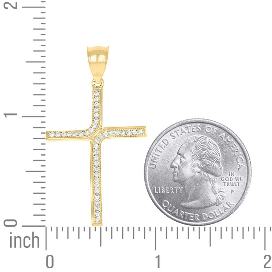 10Kt Gold Cz Pendant