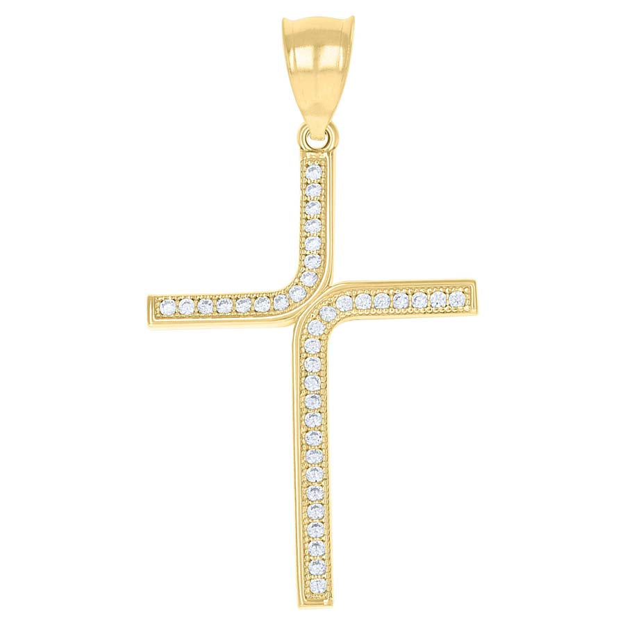 10Kt Gold Cz Pendant