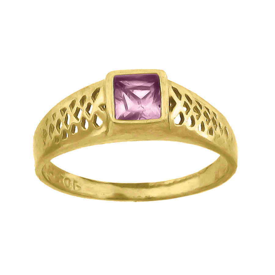 10Kt Gold Cz Baby Ring