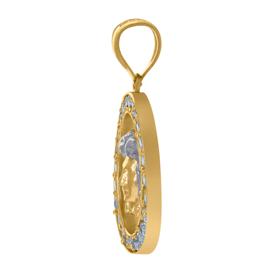 10Kt Gold Cz Pendant