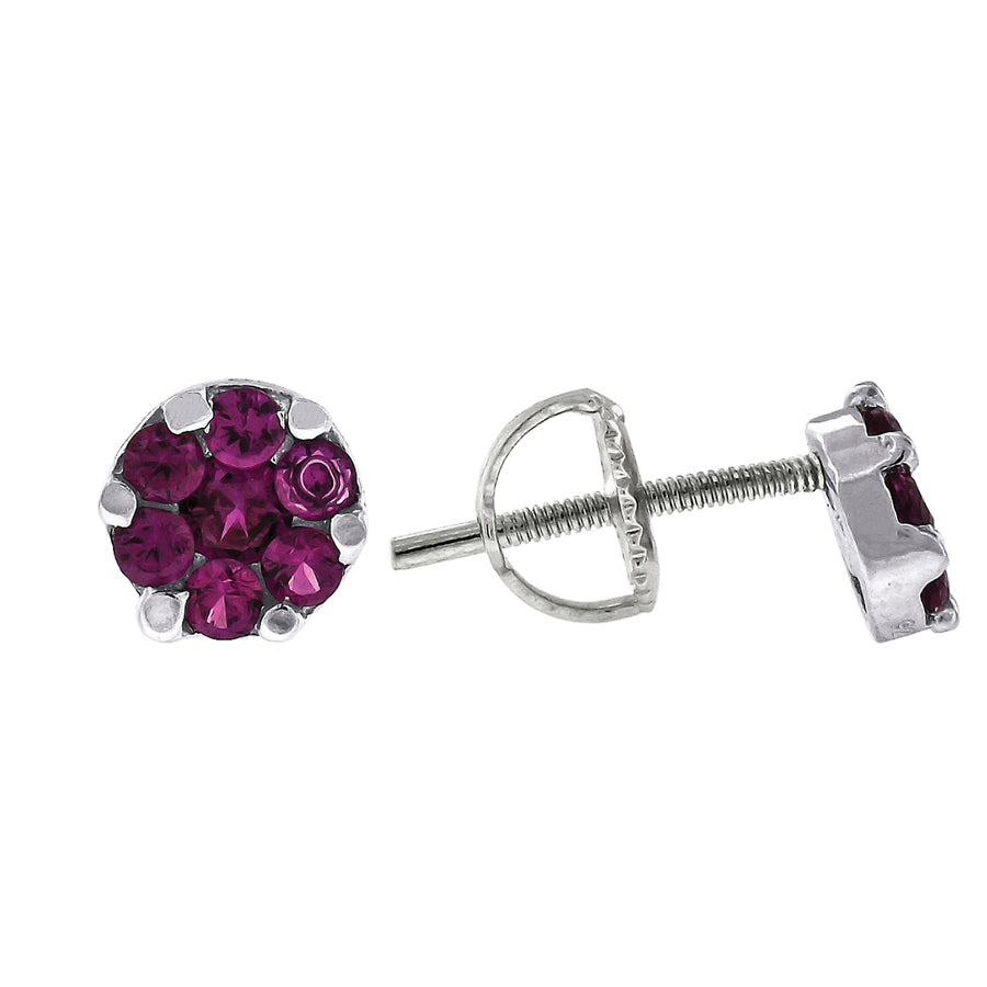 925 Cz Flower Earring