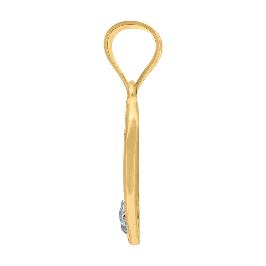 10Kt Gold Cz Pendant
