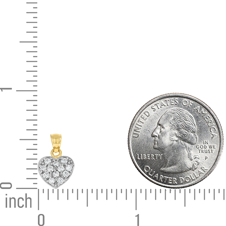 10Kt Gold Cz Pendant