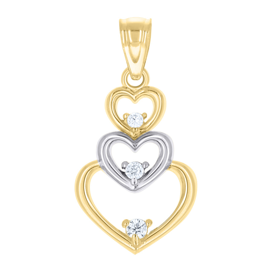 10Kt Gold Cz Pendant