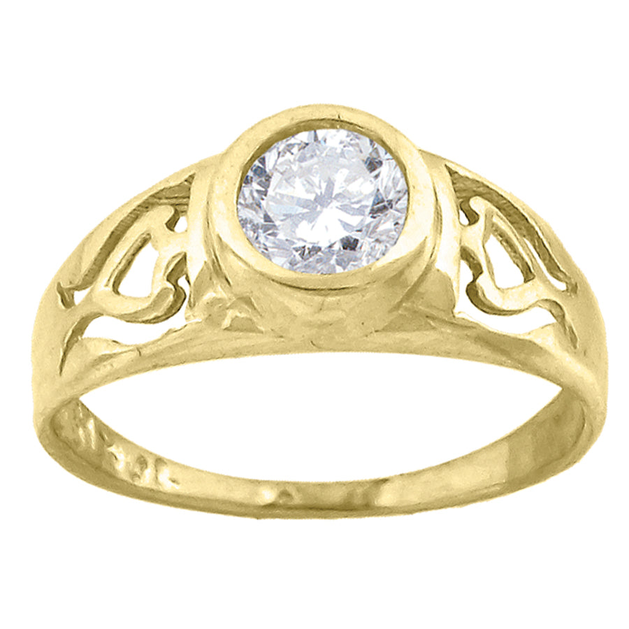 10Kt Gold Cz Baby Ring