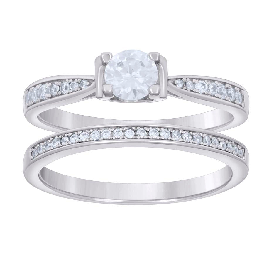 925 Sterling Silver Cz Ring S6-S9