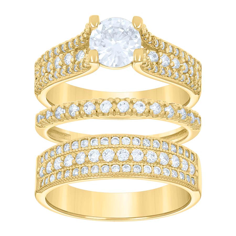 14Kt Gold Trio Ring