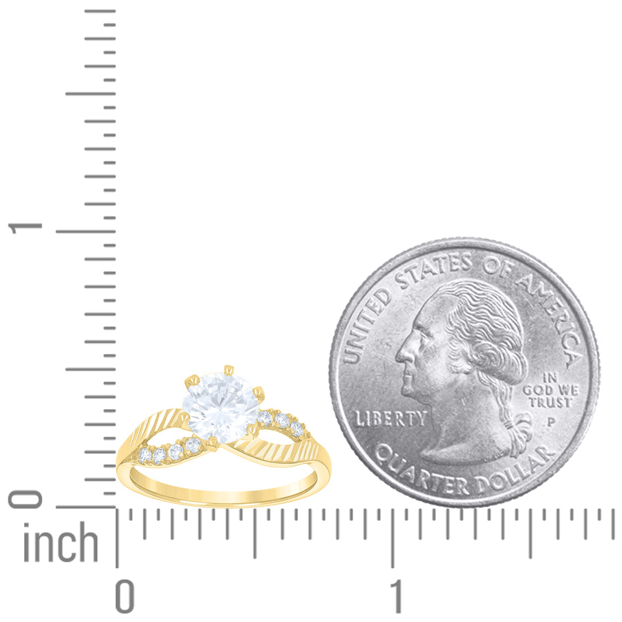 14Kt Gold Cz Ring