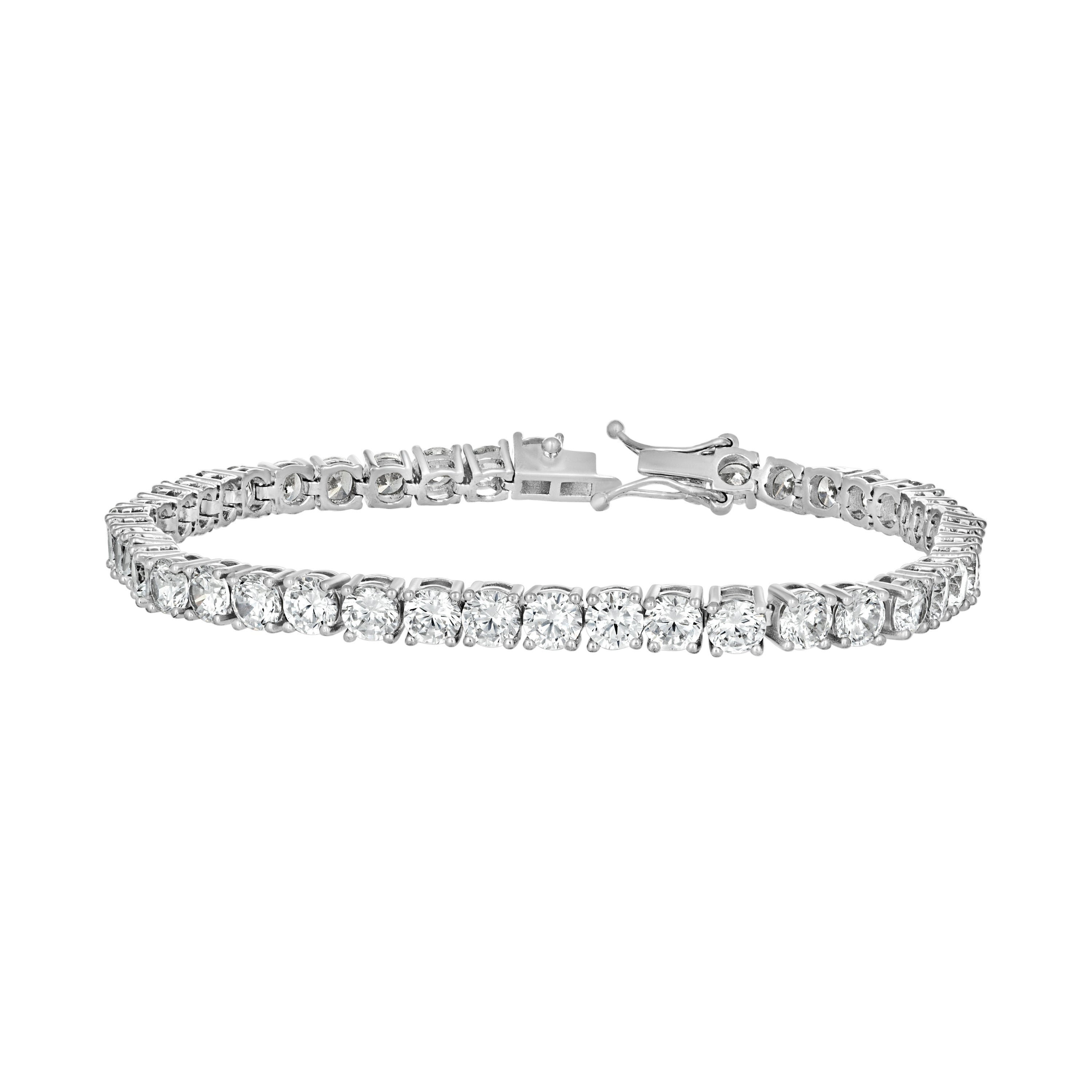 925 Sterling Silver 5mm-9" Tennis Bracelet 4Prong