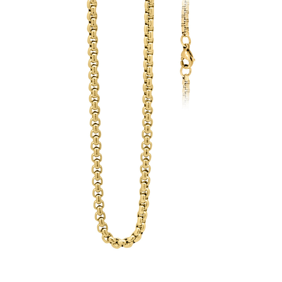 Stainless Steel Yellow Round Box Chain 3mm