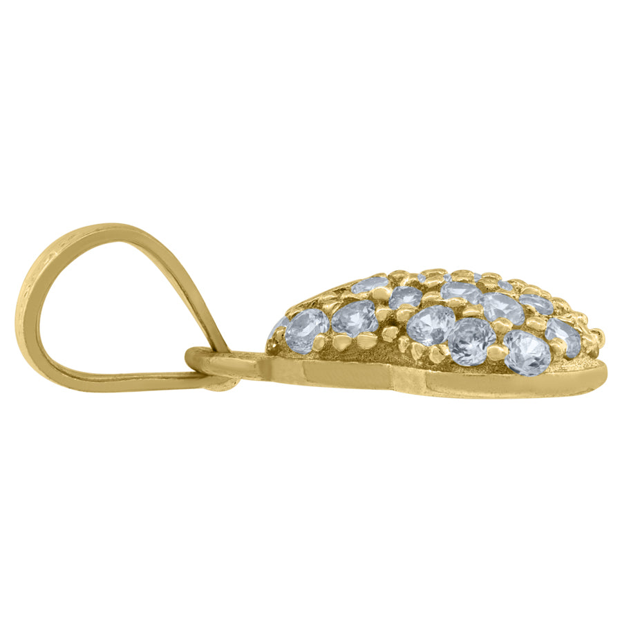 10Kt Gold Cz Pendant