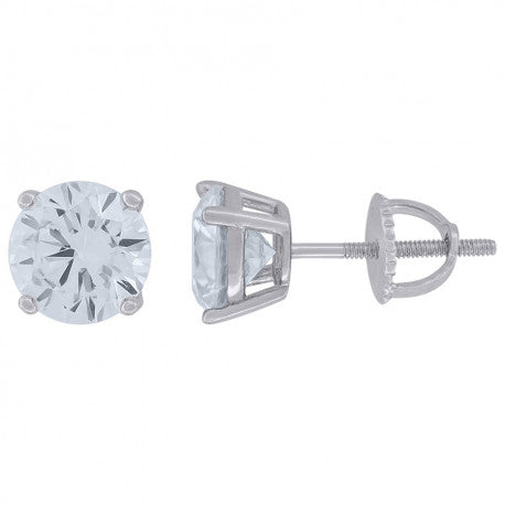 7mm-Round Cz-Stud Screw Back