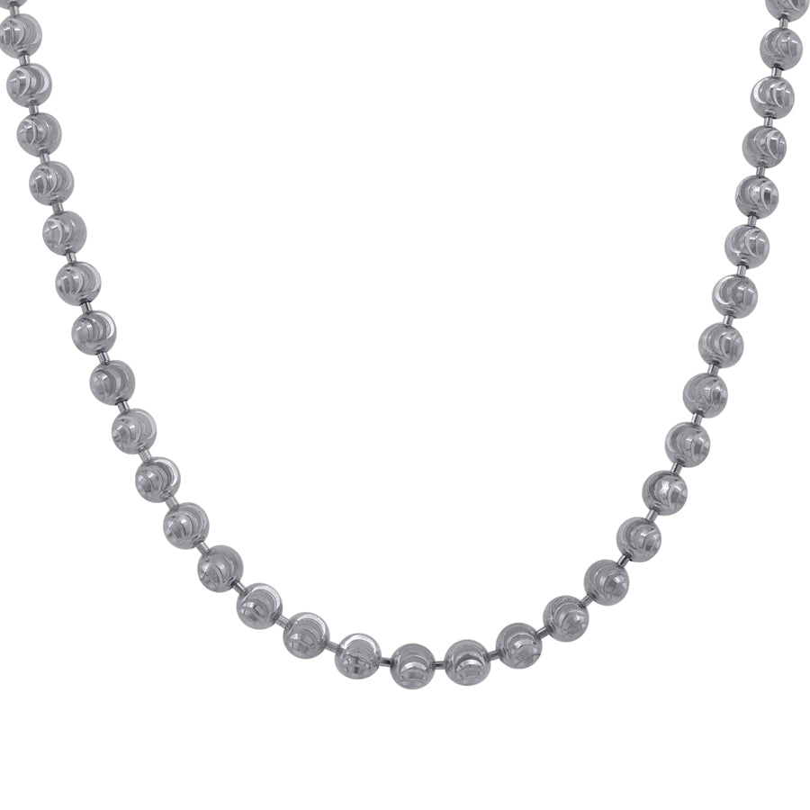 10kt White Gold Moon Cut 2.5mm Chain