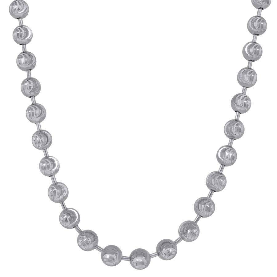 10kt White Gold Moon Cut 5mm Chain