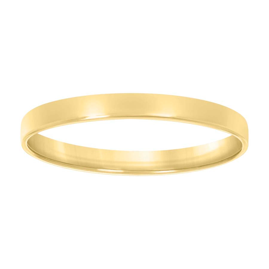 925 Sterling Silver Flat Comfort Band Yellow 3mm-S