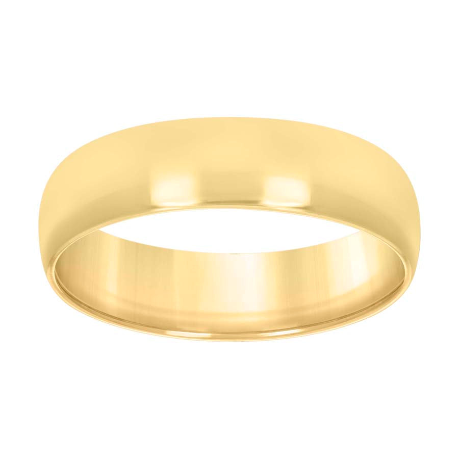 925 Silver Comfort Fit Band 7mm S5-S14 Yellow Plat