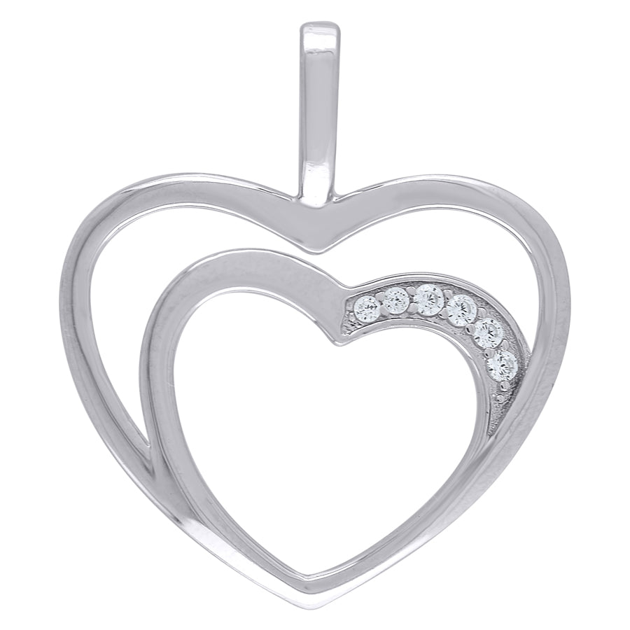 925-Cz Heart Pendant