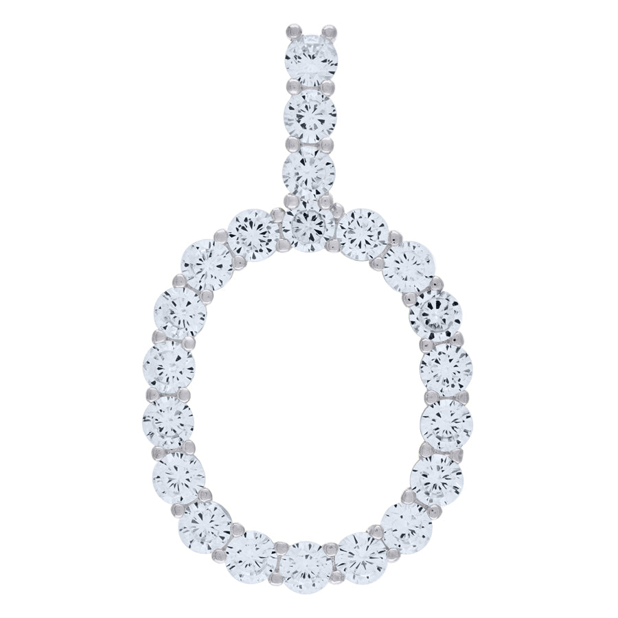 925-Silver Initial "O" Pendant