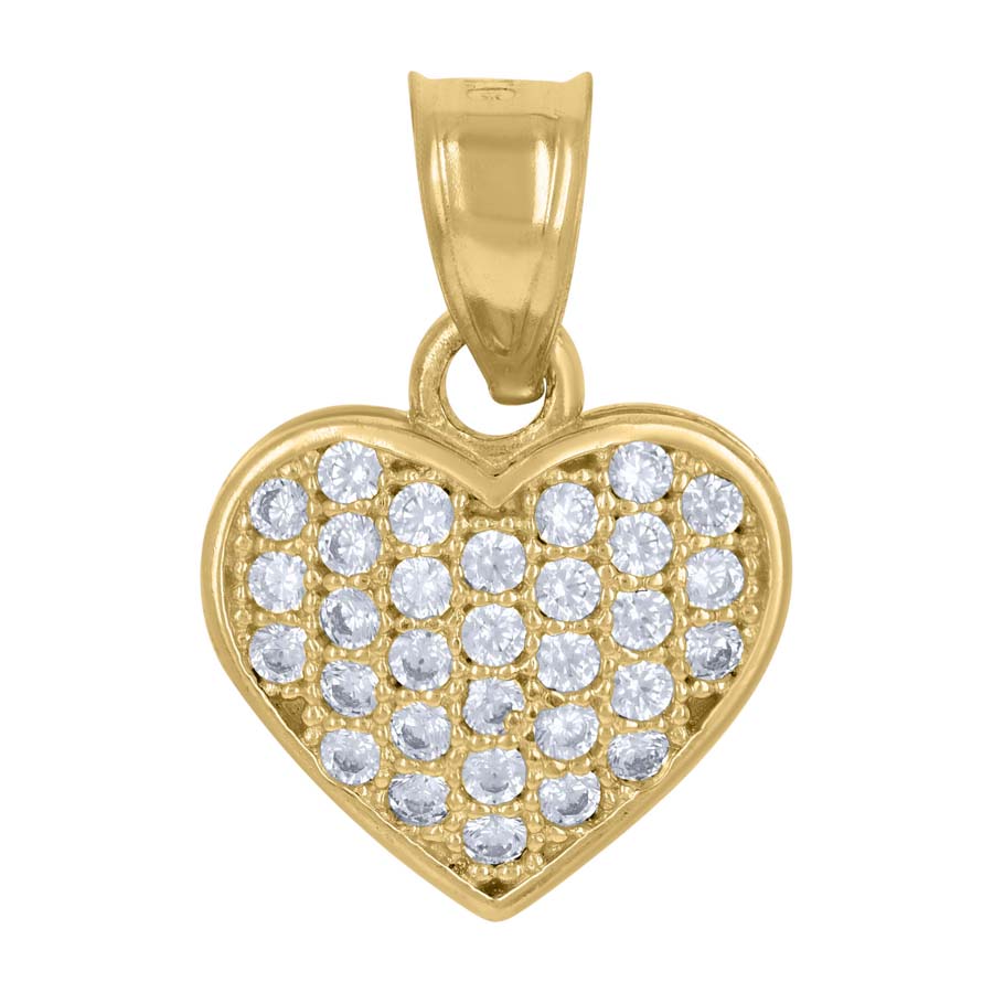 10Kt Gold Cz Pendant