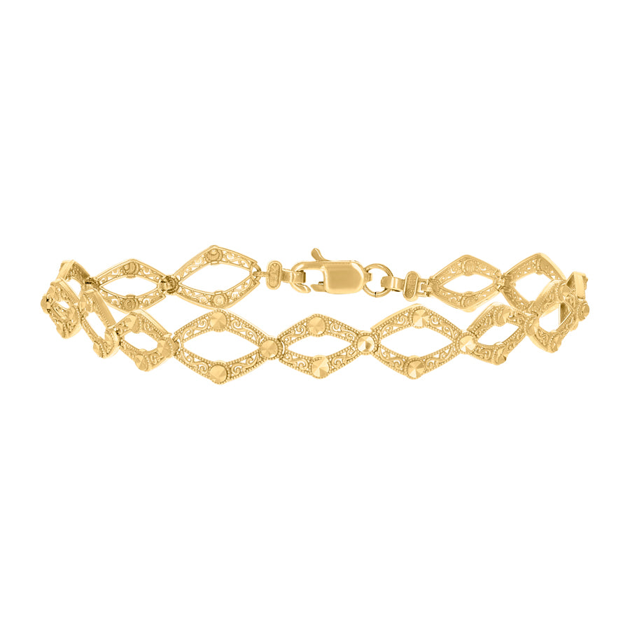 10Kt Gold 8" Bracelet