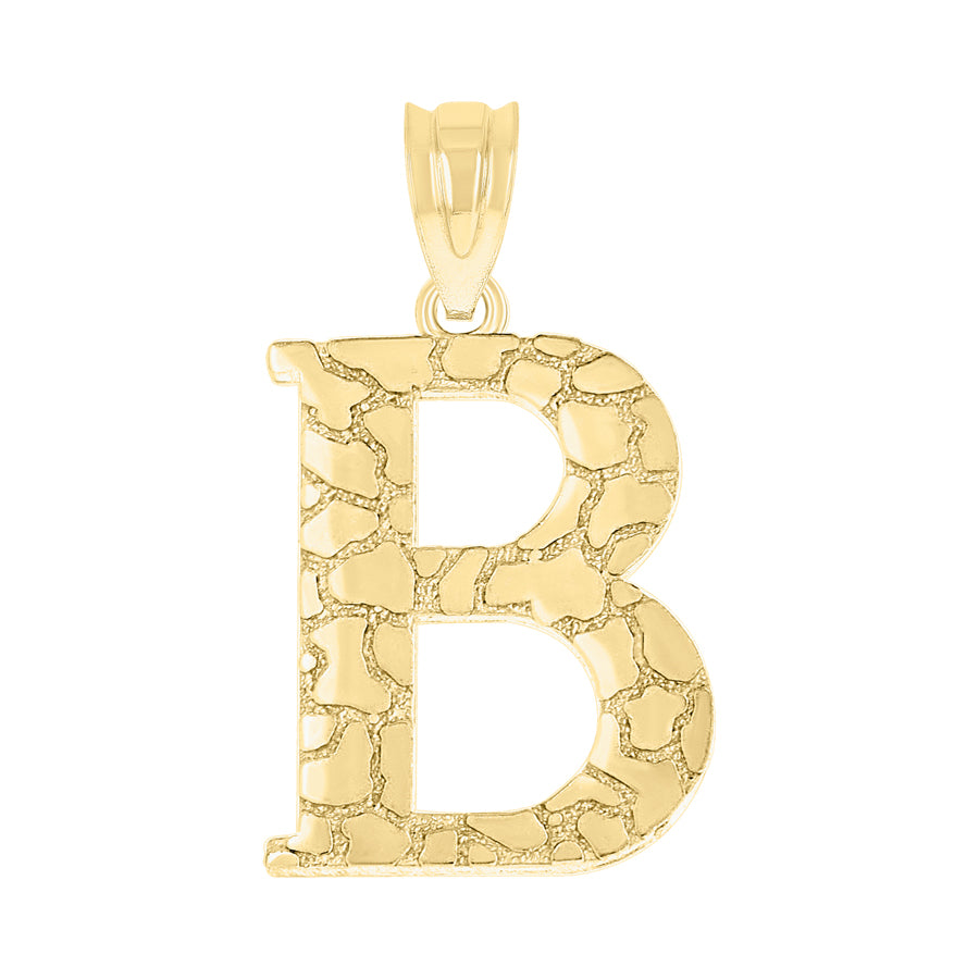 10Kt Gold Initial Letter Pendant "B"