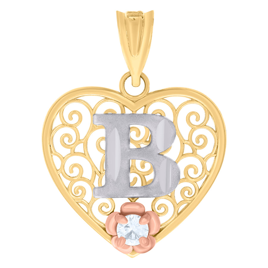 10Kt Gold Pendant "B" Initial
