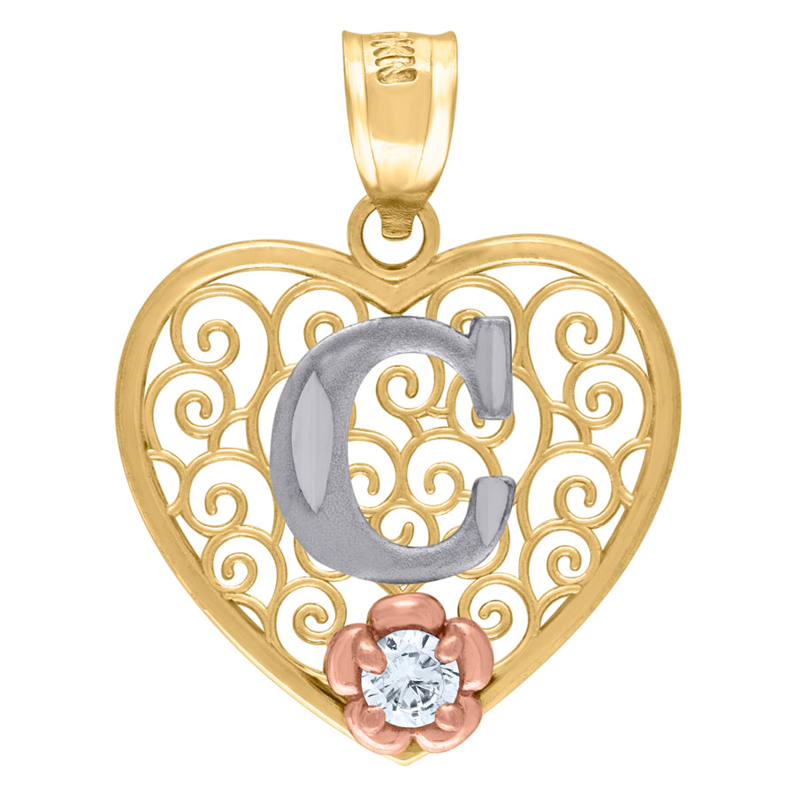 10Kt Gold Pendant "C" Initial