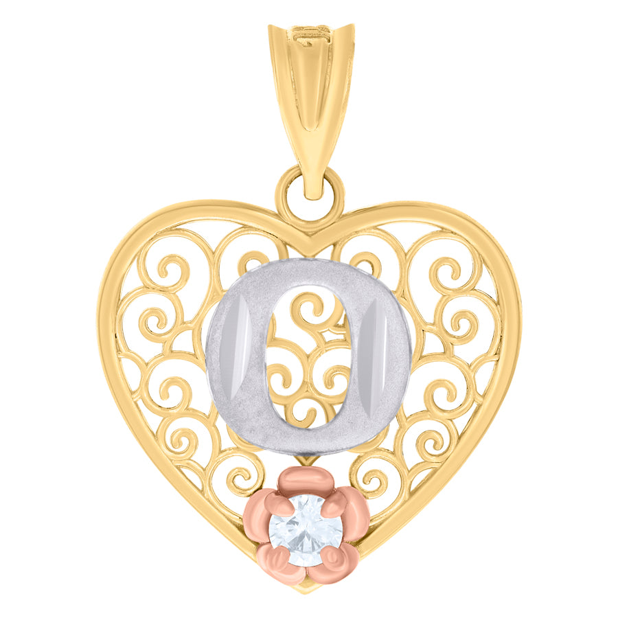 10Kt Gold Pendant "O" Initial