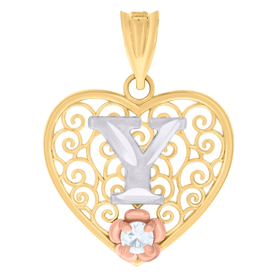 10Kt Gold Pendant "Y" Initial