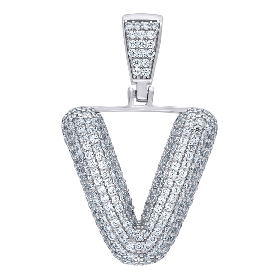 925-Silver Pendant "V" Initial