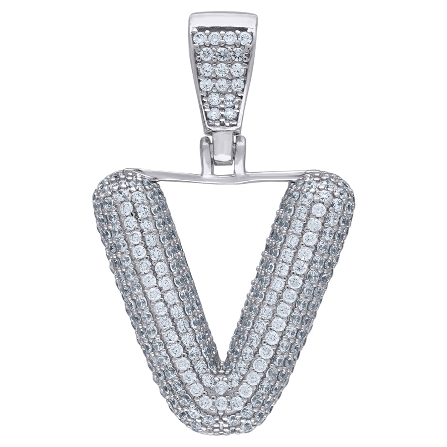 925-Silver Pendant "V" Initial