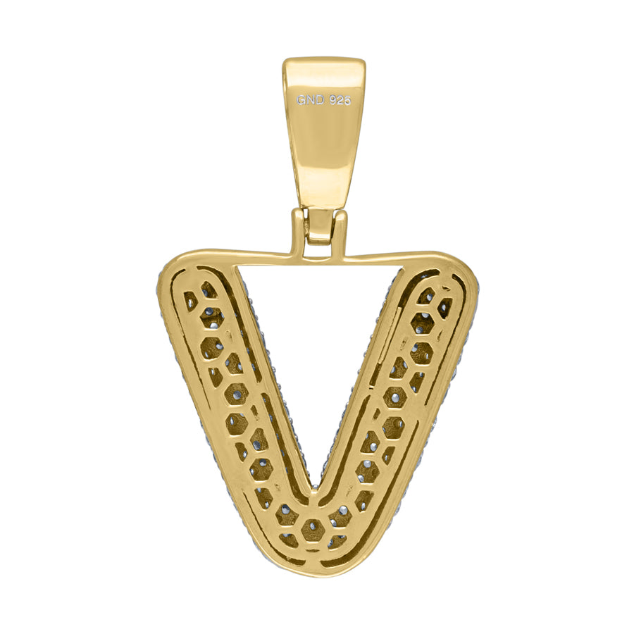 925-Silver Pendant "V" Initial