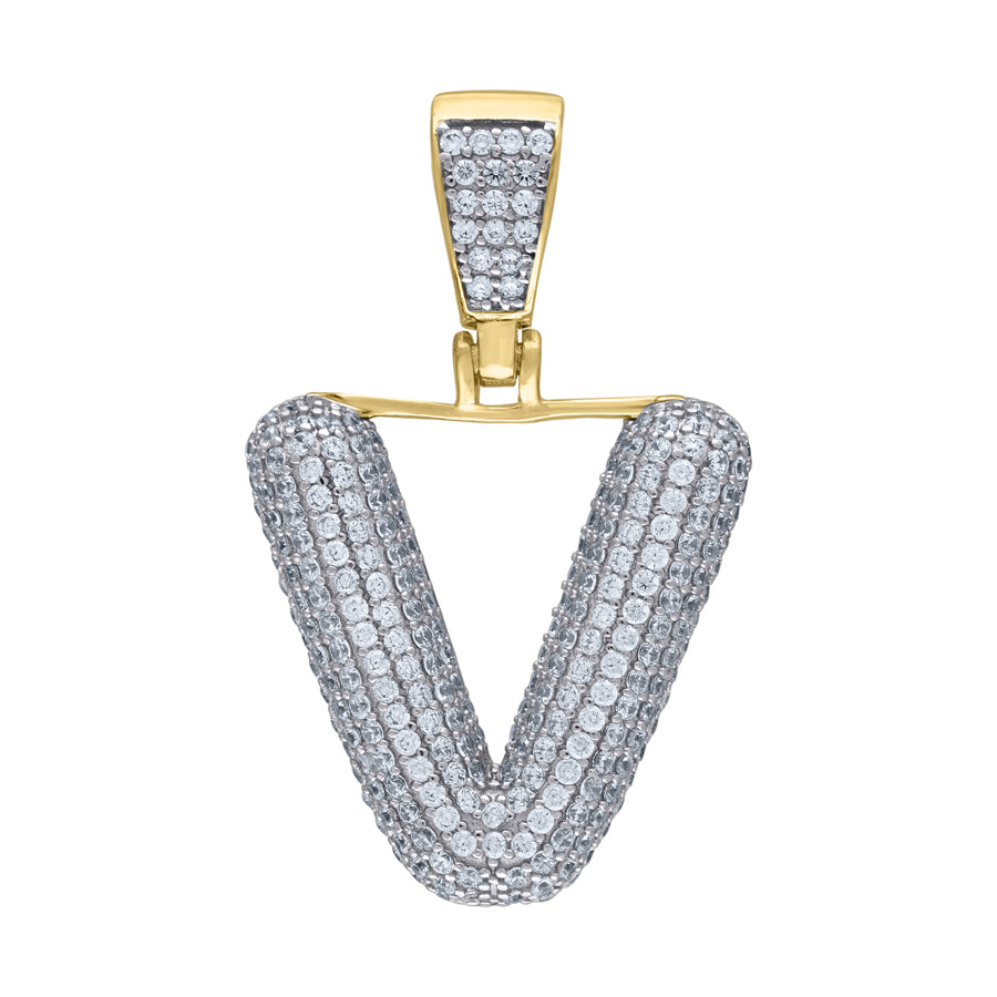 925-Silver Pendant "V" Initial