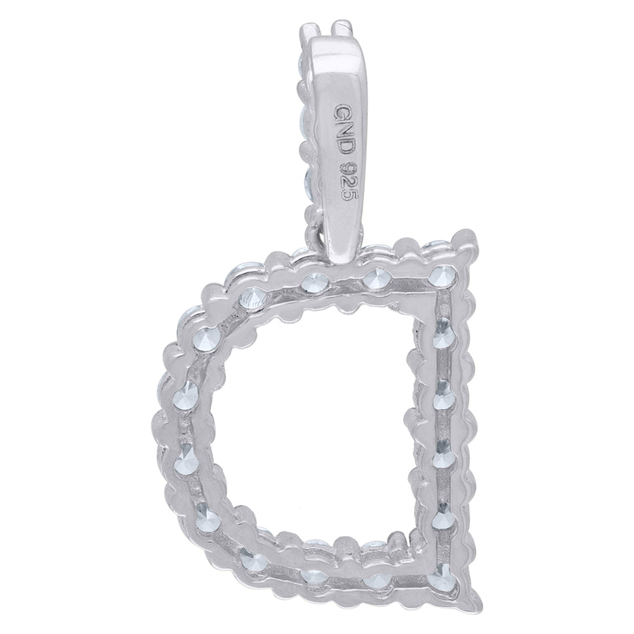 925-Silver Initial "D" Pendant
