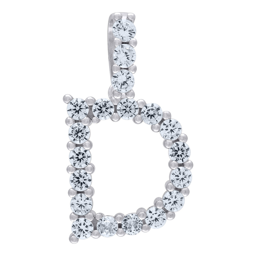 925-Silver Initial "D" Pendant