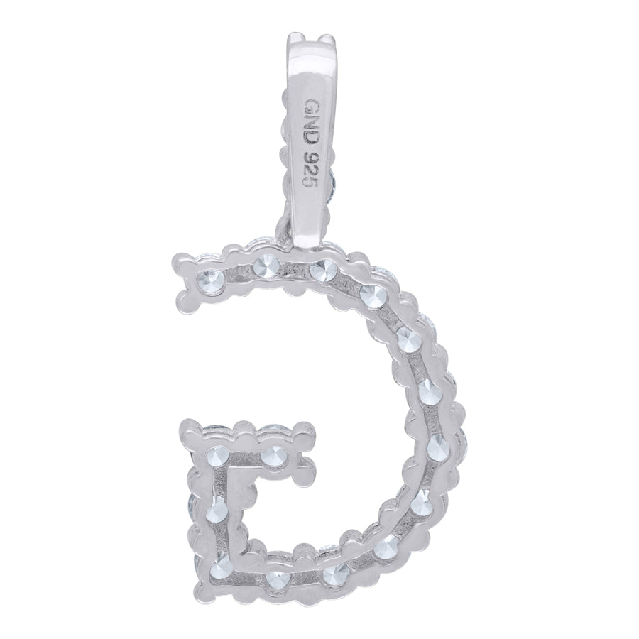 925-Silver Initial "G" Pendant