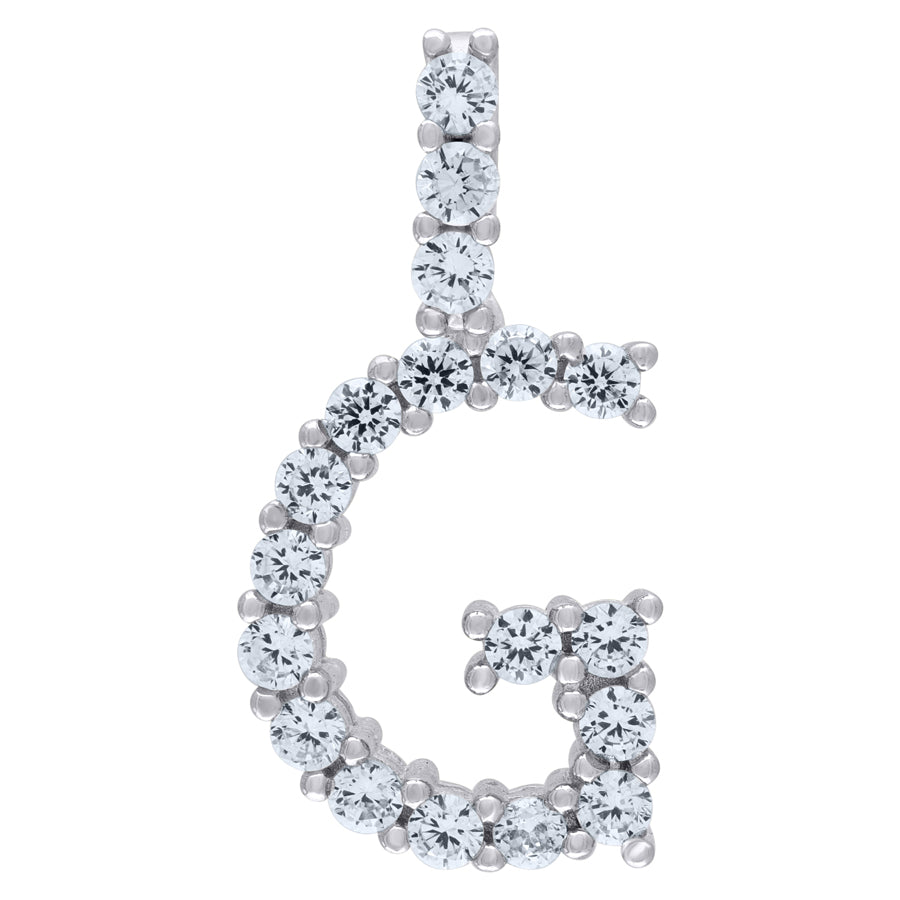 925-Silver Initial "G" Pendant