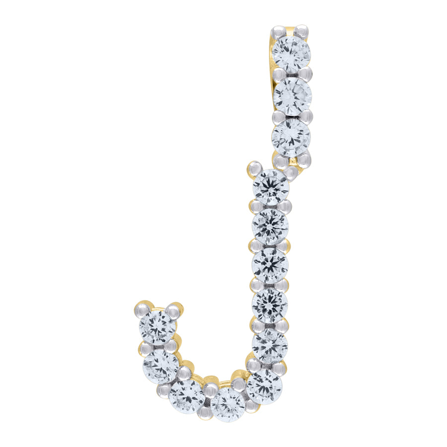 925-Silver Initial "J" Pendant
