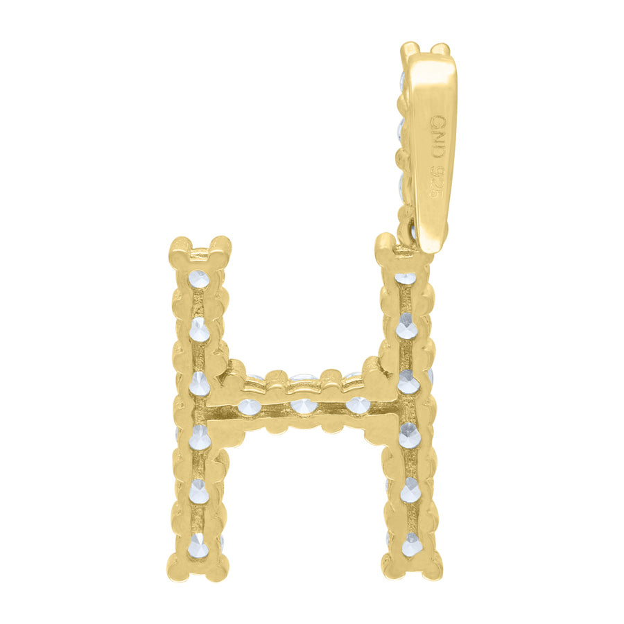 925-Silver Initial "H" Pendant