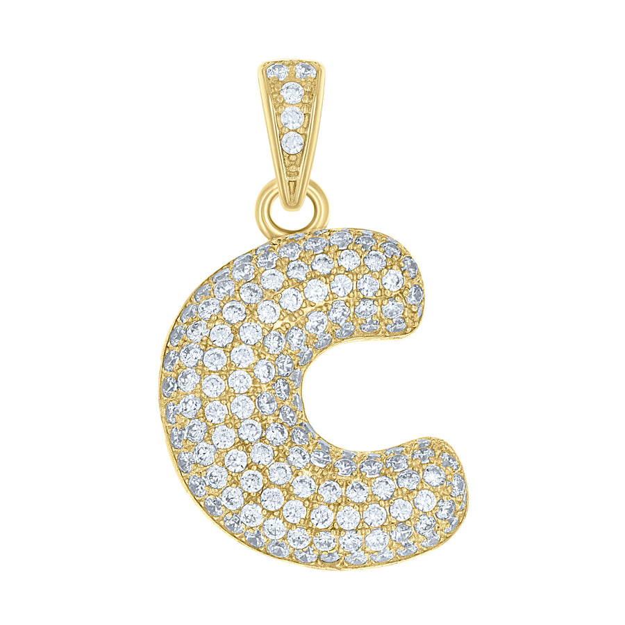 10Kt-Gold Pendant "C" Initial