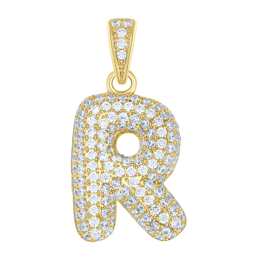 10Kt-Gold Pendant "R" Initial