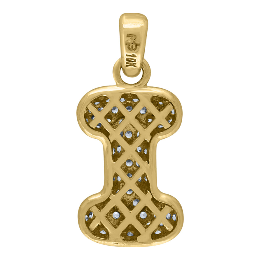 10Kt-Gold Pendant "I" Initial